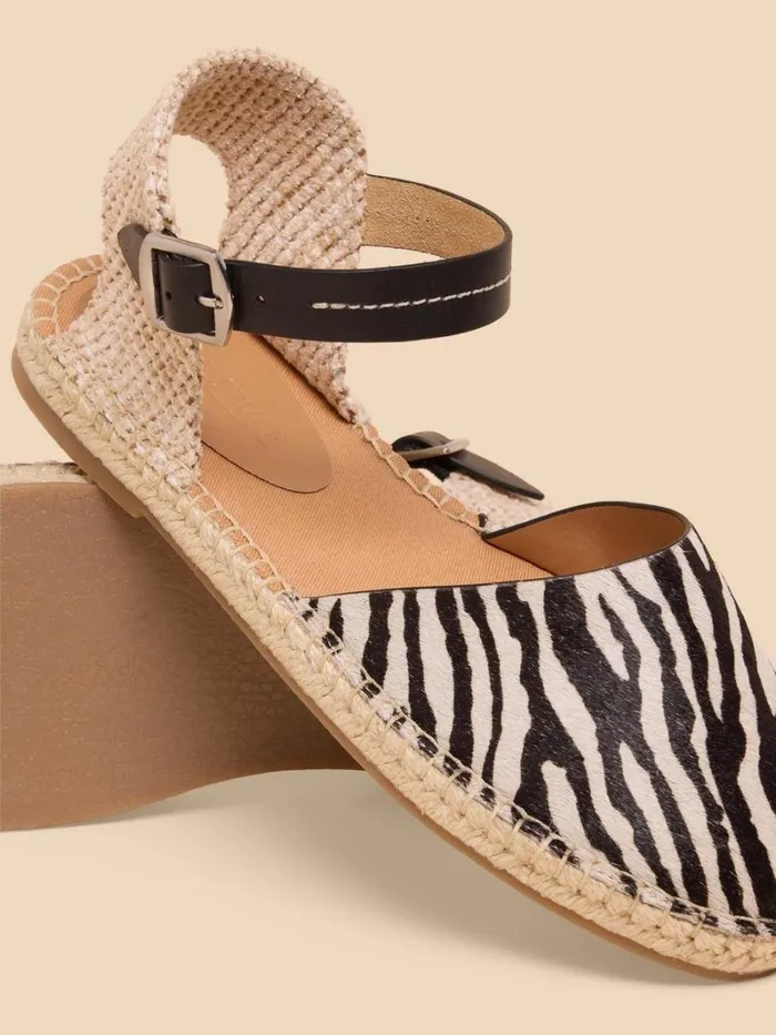 White Stuff SANDALS Buttercup Leather Espadrille Black Print 8211 Women White Stuff SANDALS Buttercup Leather Espadrille Black Print 8211 Women