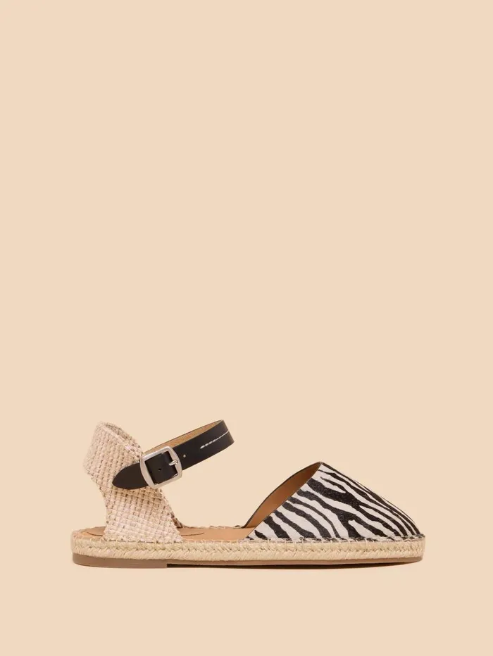White Stuff SANDALS Buttercup Leather Espadrille Black Print 8211 Women White Stuff SANDALS Buttercup Leather Espadrille Black Print 8211 Women