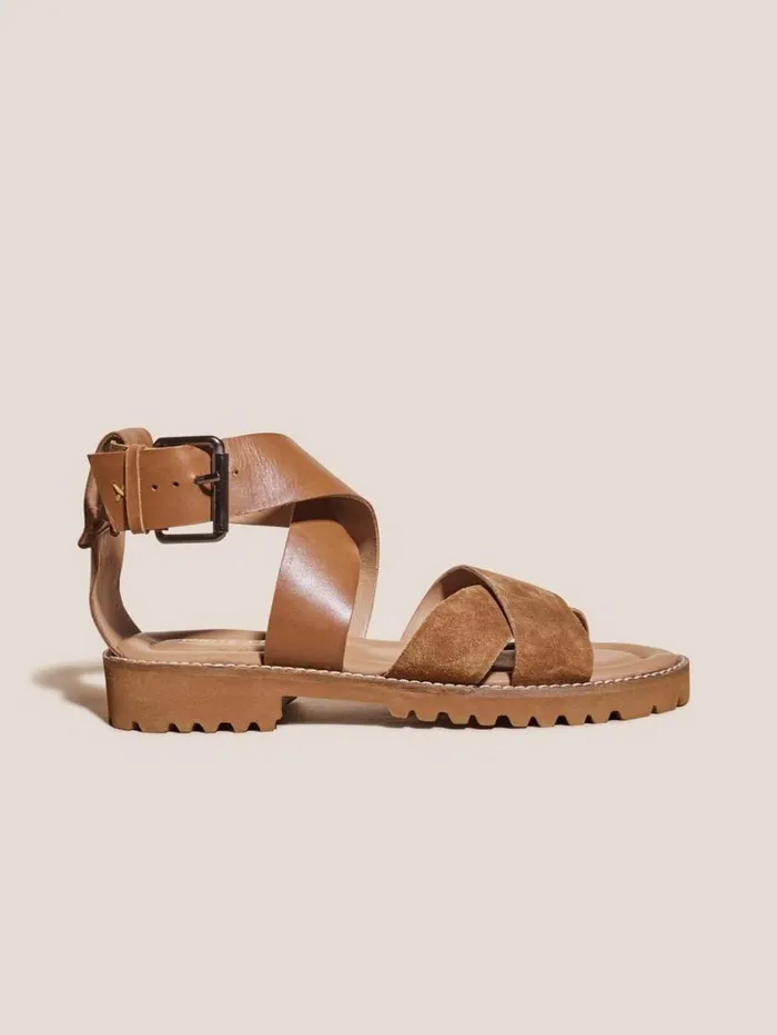 White Stuff SANDALS Chunky Leather Sandal Mid Tan 8211 Women