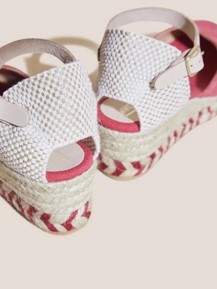 White Stuff SANDALS Espadrille Suede Closed Wedge Pink Multi 8211 Women White Stuff SANDALS Espadrille Suede Closed Wedge Pink Multi 8211 Women