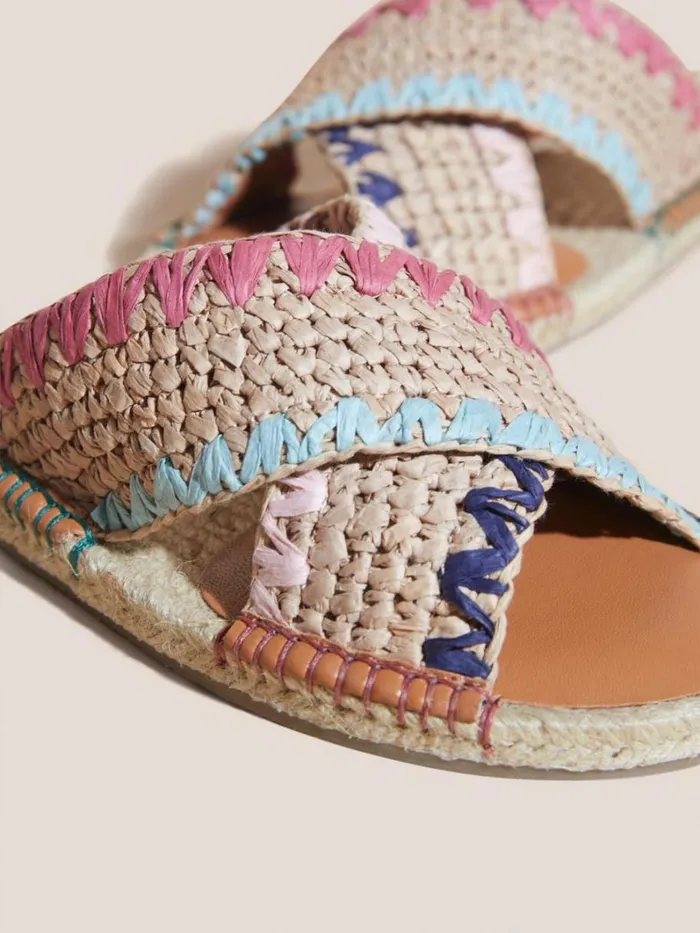 White Stuff SANDALS Jacquard Espadrille Mule Natural Multi 8211 Women White Stuff SANDALS Jacquard Espadrille Mule Natural Multi 8211 Women
