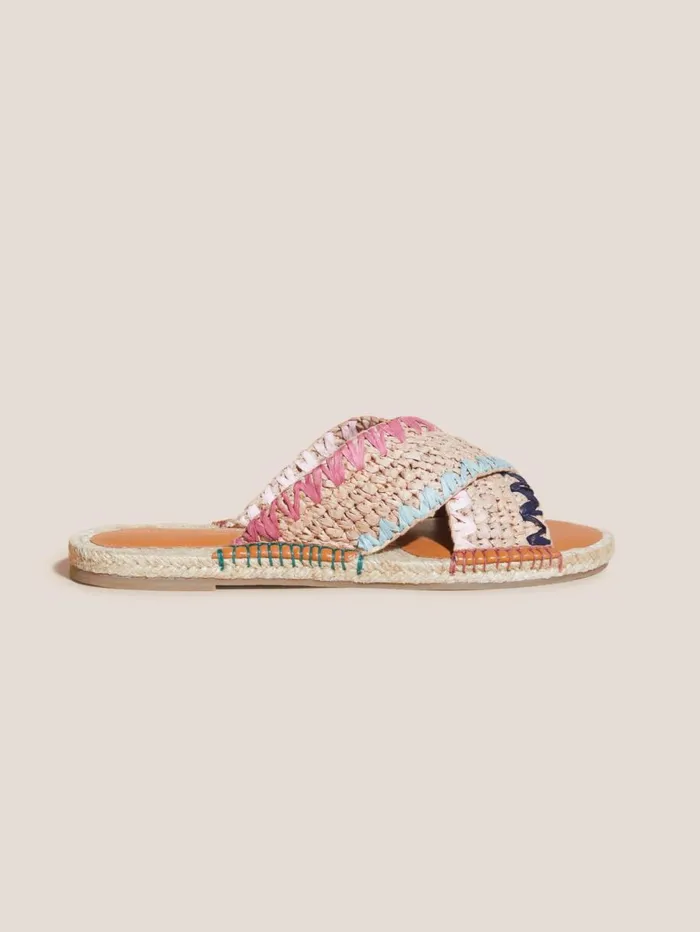 White Stuff SANDALS Jacquard Espadrille Mule Natural Multi 8211 Women White Stuff SANDALS Jacquard Espadrille Mule Natural Multi 8211 Women