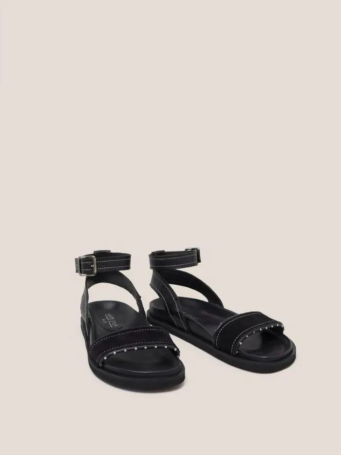 White Stuff SANDALS Pinstud Leather Sandal Pure Black 8211 Women White Stuff SANDALS Pinstud Leather Sandal Pure Black 8211 Women