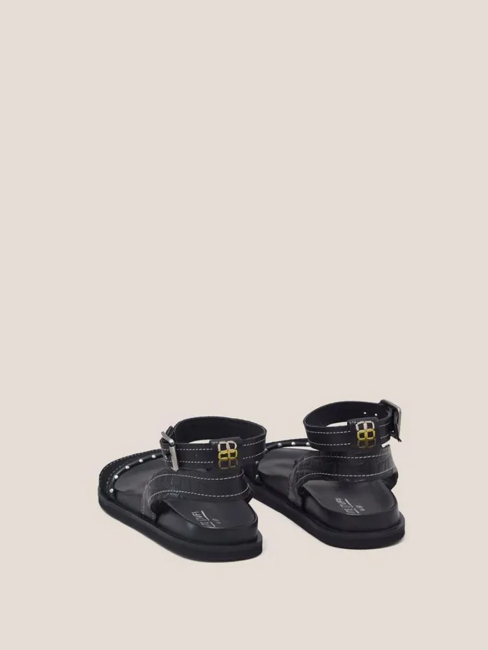 White Stuff SANDALS Pinstud Leather Sandal Pure Black 8211 Women White Stuff SANDALS Pinstud Leather Sandal Pure Black 8211 Women