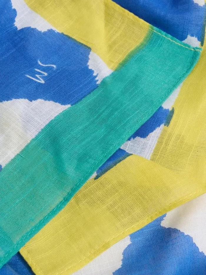 White Stuff SCARVES Spot Eco Vero Blend Scarf Blue Multi 8211 Women