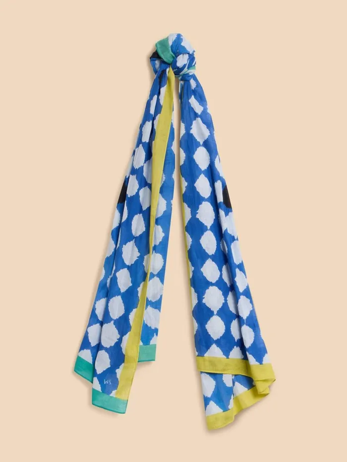 White Stuff SCARVES Spot Eco Vero Blend Scarf Blue Multi 8211 Women White Stuff SCARVES Spot Eco Vero Blend Scarf Blue Multi 8211 Women