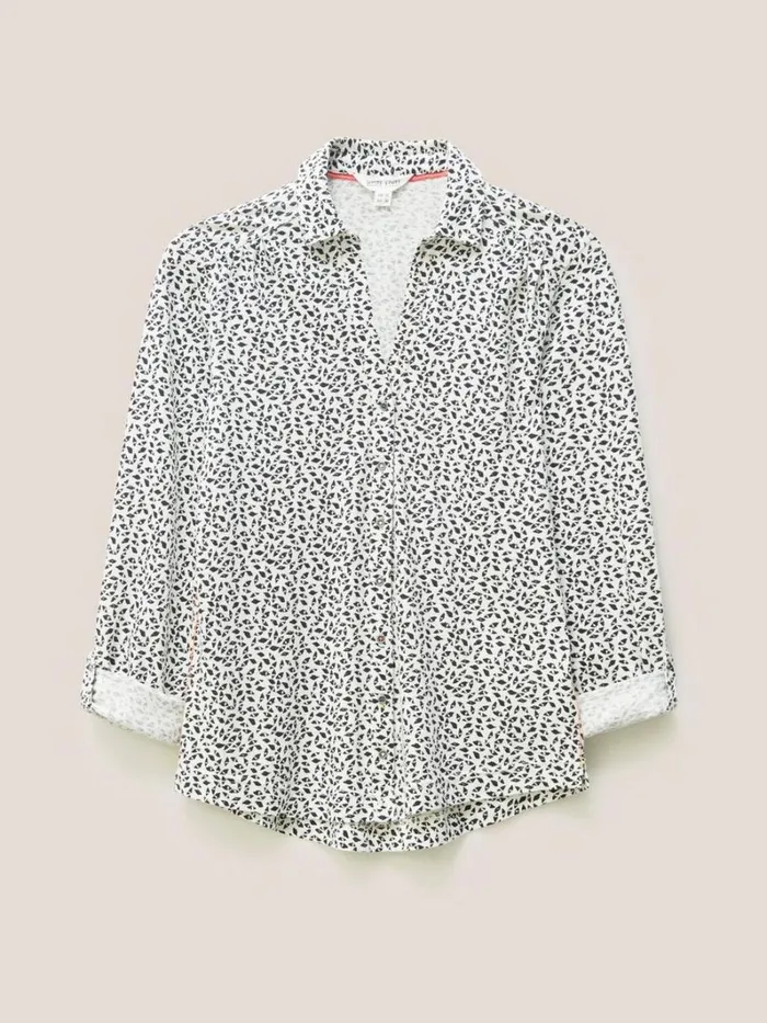 White Stuff SHIRTS and BLOUSES Annie Cotton Jersey Shirt Ivory Multi 8211 Women White Stuff SHIRTS and BLOUSES Annie Cotton Jersey Shirt Ivory Multi 8211 Women
