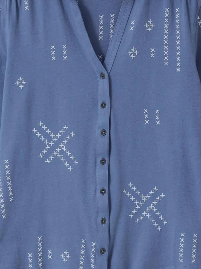 White Stuff SHIRTS and BLOUSES ANNIE EMBROIDERED JERSEY SHIRT Blue Multi 8211 Women White Stuff SHIRTS and BLOUSES ANNIE EMBROIDERED JERSEY SHIRT Blue Multi 8211 Women