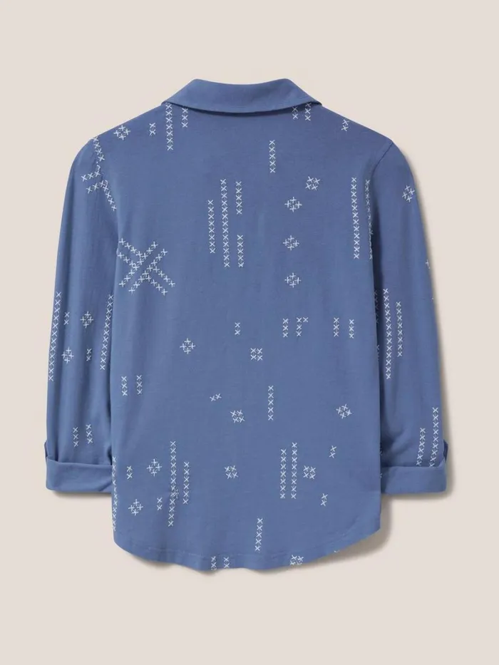 White Stuff SHIRTS and BLOUSES ANNIE EMBROIDERED JERSEY SHIRT Blue Multi 8211 Women White Stuff SHIRTS and BLOUSES ANNIE EMBROIDERED JERSEY SHIRT Blue Multi 8211 Women