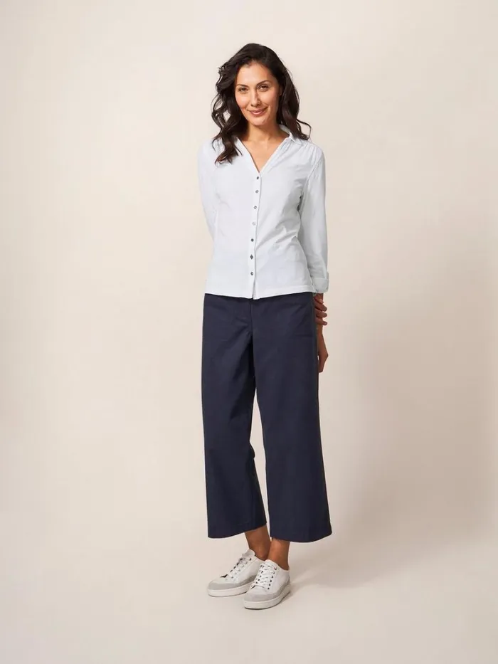 White Stuff SHIRTS and BLOUSES ANNIE EMBROIDERED JERSEY SHIRT Brilliant White 8211 Women