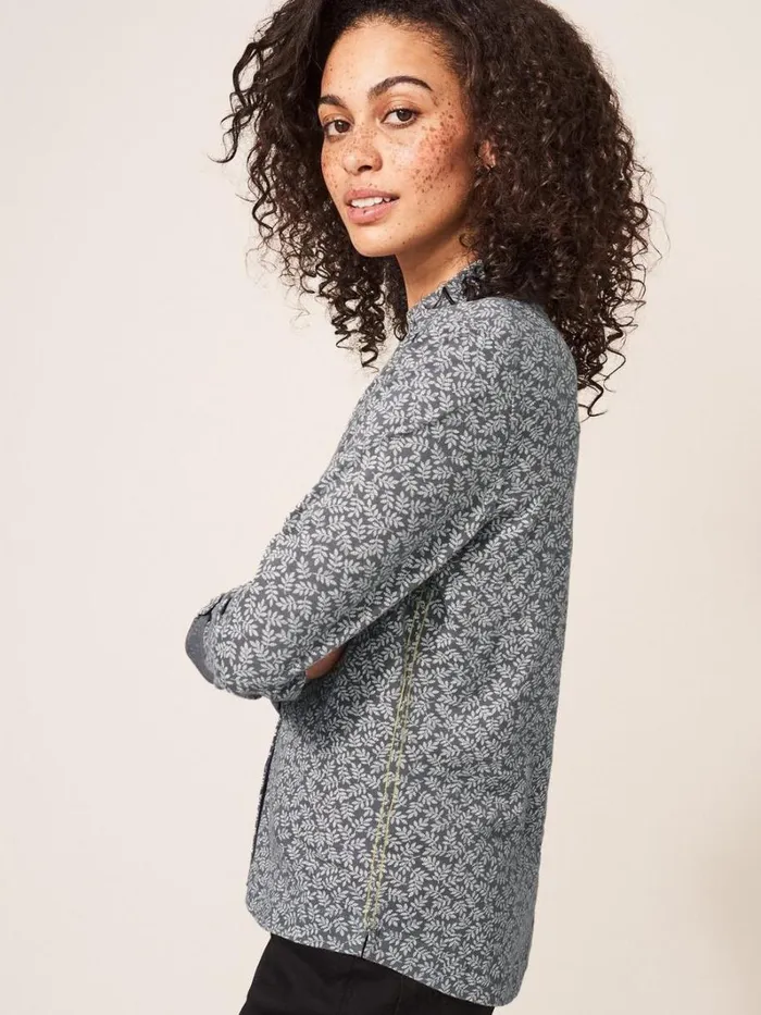 White Stuff SHIRTS and BLOUSES Annie Jersey Fairtrade Cotton Shirt Grey Multi 8211 Women White Stuff SHIRTS and BLOUSES Annie Jersey Fairtrade Cotton Shirt Grey Multi 8211 Women