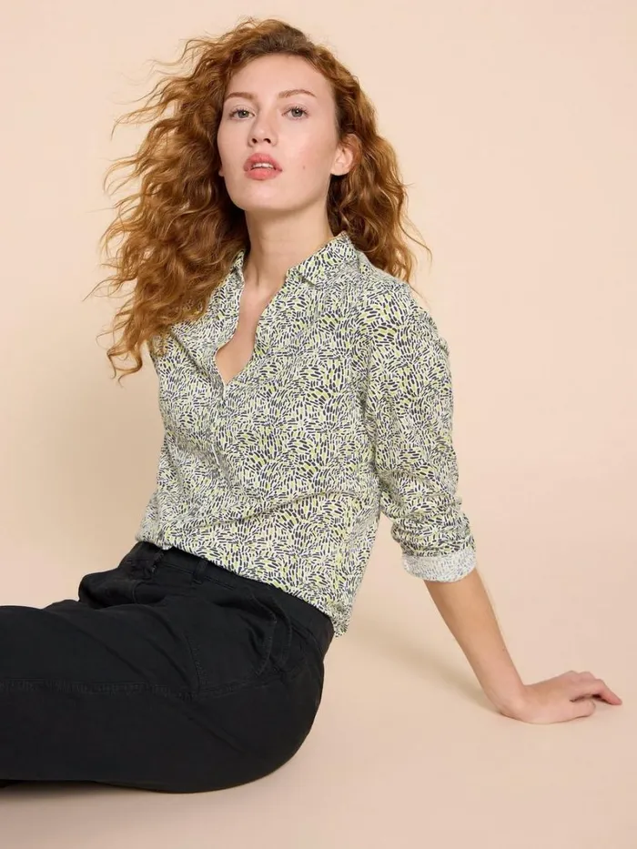 White Stuff SHIRTS and BLOUSES ANNIE JERSEY PRINT SHIRT Ivory Print 8211 Women White Stuff SHIRTS and BLOUSES ANNIE JERSEY PRINT SHIRT Ivory Print 8211 Women