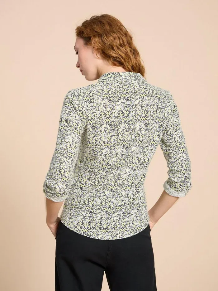 White Stuff SHIRTS and BLOUSES ANNIE JERSEY PRINT SHIRT Ivory Print 8211 Women