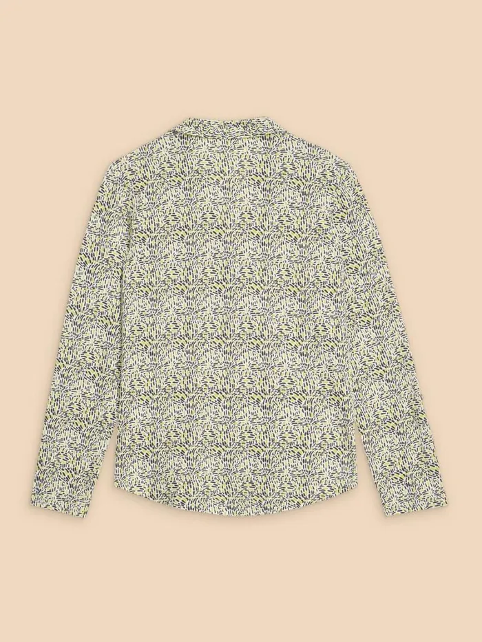 White Stuff SHIRTS and BLOUSES ANNIE JERSEY PRINT SHIRT Ivory Print 8211 Women