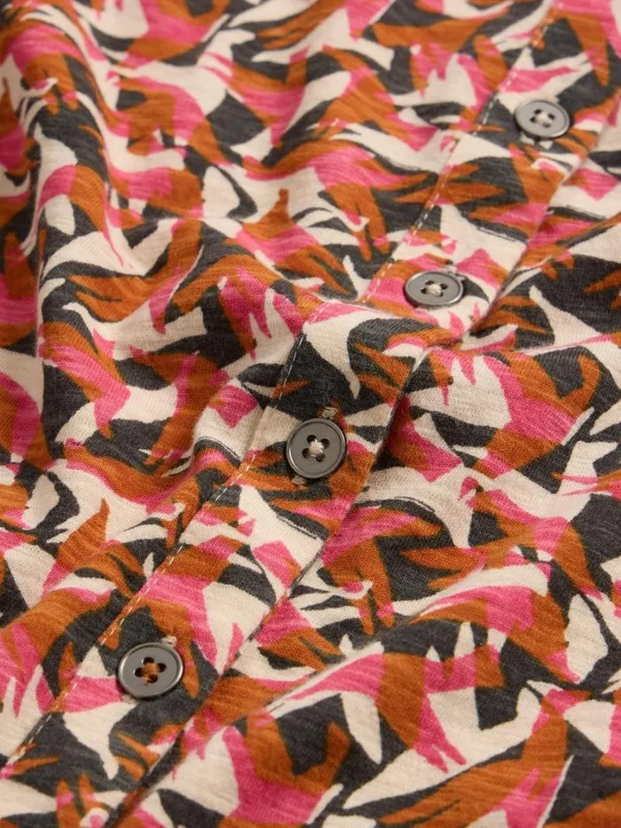 White Stuff SHIRTS and BLOUSES ANNIE JERSEY PRINT SHIRT Pink Print 8211 Women