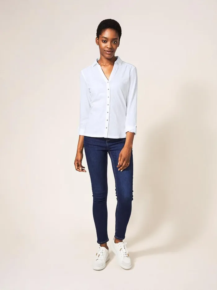White Stuff SHIRTS and BLOUSES Annie Jersey Shirt Brilliant White 8211 Women White Stuff SHIRTS and BLOUSES Annie Jersey Shirt Brilliant White 8211 Women