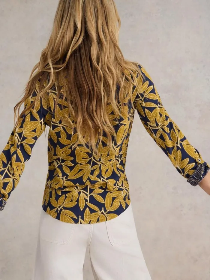 White Stuff SHIRTS and BLOUSES ANNIE LONG SLEEVE PRINTED SHIRT Navy Print 8211 Women