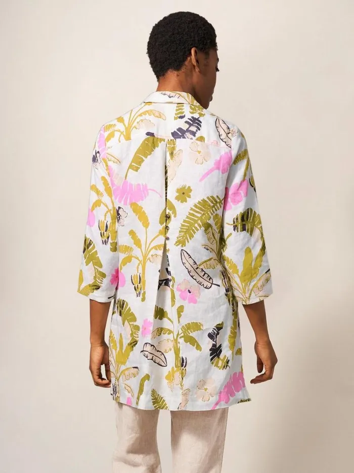 White Stuff SHIRTS and BLOUSES Blaire Linen Versatile Tunic White Multi 8211 Women White Stuff SHIRTS and BLOUSES Blaire Linen Versatile Tunic White Multi 8211 Women