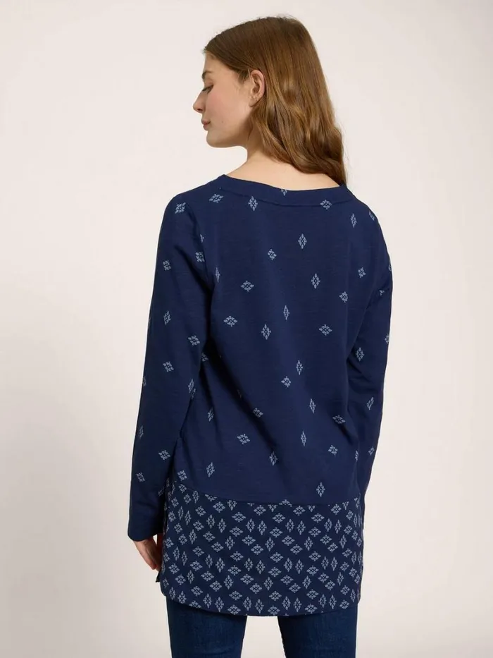 White Stuff SHIRTS and BLOUSES CARRIE LS TUNIC Navy Print 8211 Women White Stuff SHIRTS and BLOUSES CARRIE LS TUNIC Navy Print 8211 Women