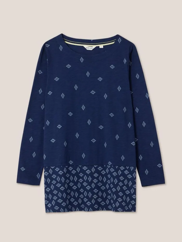 White Stuff SHIRTS and BLOUSES CARRIE LS TUNIC Navy Print 8211 Women White Stuff SHIRTS and BLOUSES CARRIE LS TUNIC Navy Print 8211 Women