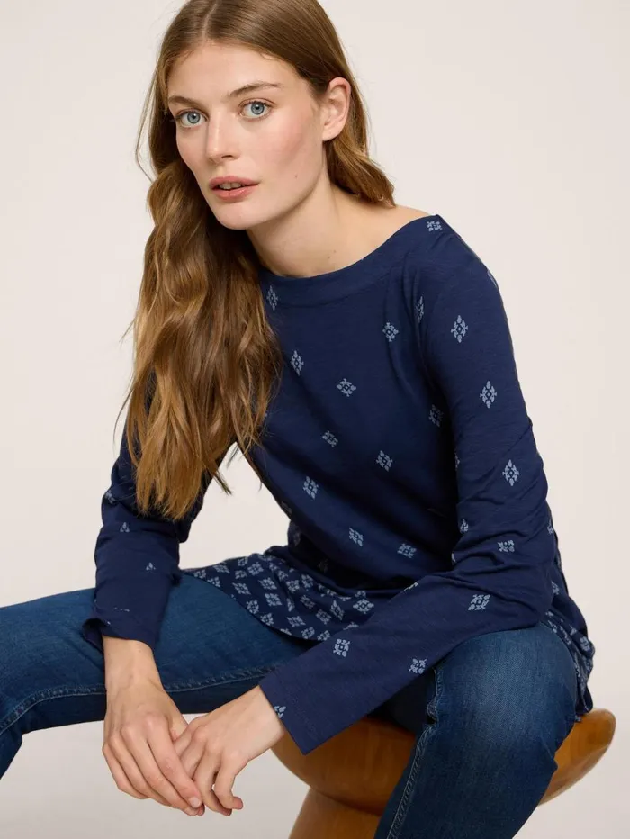 White Stuff SHIRTS and BLOUSES CARRIE LS TUNIC Navy Print 8211 Women White Stuff SHIRTS and BLOUSES CARRIE LS TUNIC Navy Print 8211 Women