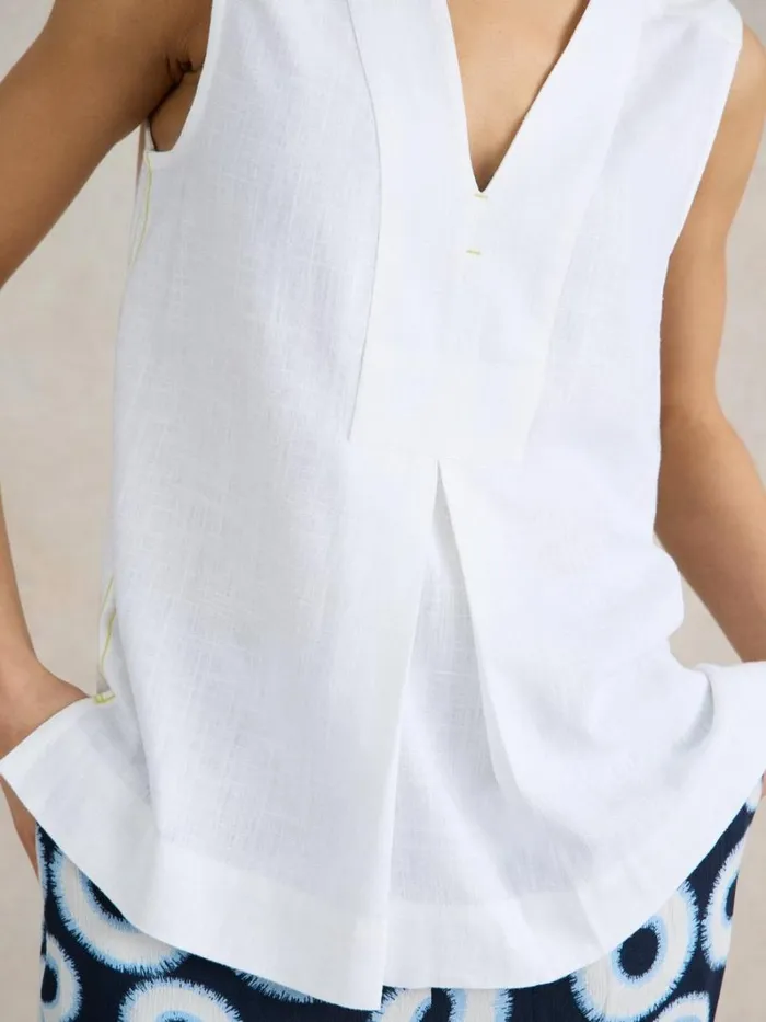 White Stuff SHIRTS and BLOUSES CELIA JERSEY MIX SHIRT Brilliant White 8211 Women