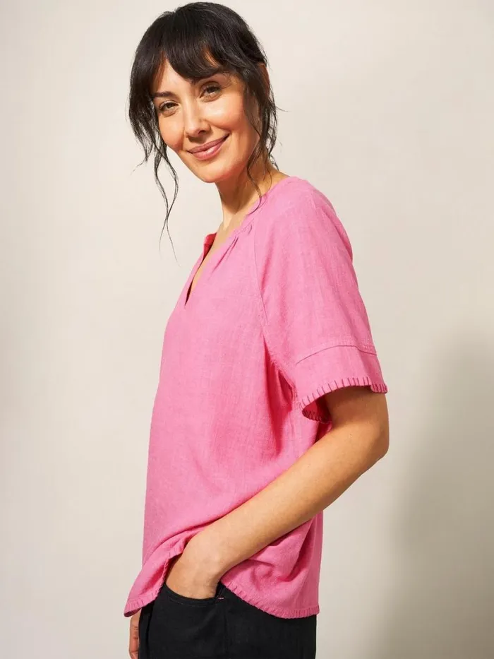 White Stuff SHIRTS and BLOUSES Cora Top Bright Pink 8211 Women