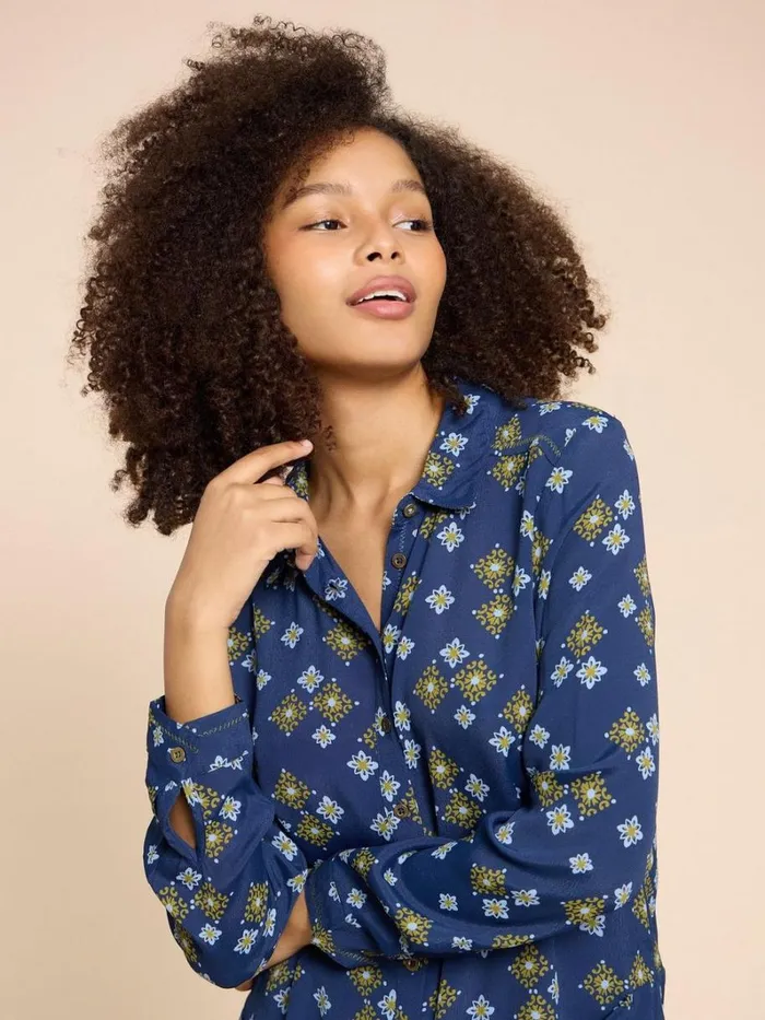 White Stuff SHIRTS and BLOUSES Danika Printed Tunic Navy Multi 8211 Women White Stuff SHIRTS and BLOUSES Danika Printed Tunic Navy Multi 8211 Women