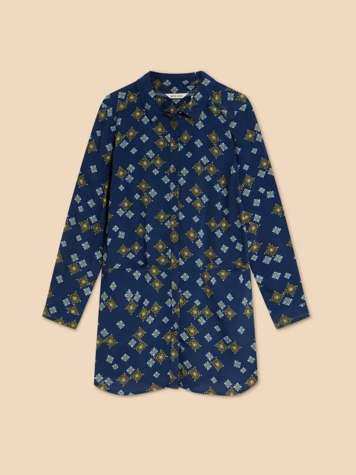 White Stuff SHIRTS and BLOUSES Danika Printed Tunic Navy Multi 8211 Women White Stuff SHIRTS and BLOUSES Danika Printed Tunic Navy Multi 8211 Women