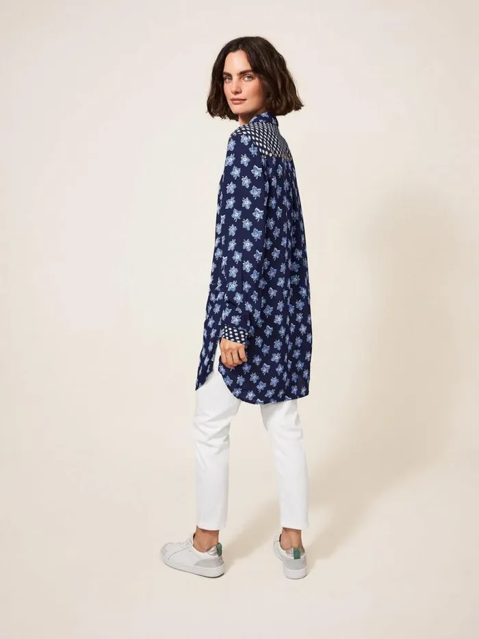 White Stuff SHIRTS and BLOUSES Danika Shirt Tunic Navy Multi 8211 Women