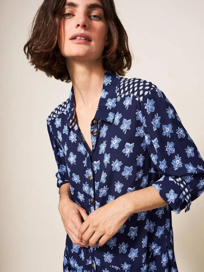 White Stuff SHIRTS and BLOUSES Danika Shirt Tunic Navy Multi 8211 Women
