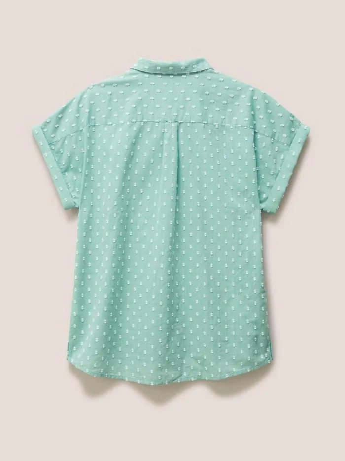 White Stuff SHIRTS and BLOUSES Ella Organic Cotton Shirt Mid Green 8211 Women White Stuff SHIRTS and BLOUSES Ella Organic Cotton Shirt Mid Green 8211 Women