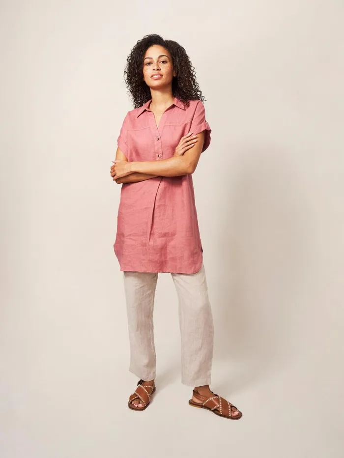 White Stuff SHIRTS and BLOUSES Elsie Linen Tunic Mid Plum 8211 Women White Stuff SHIRTS and BLOUSES Elsie Linen Tunic Mid Plum 8211 Women