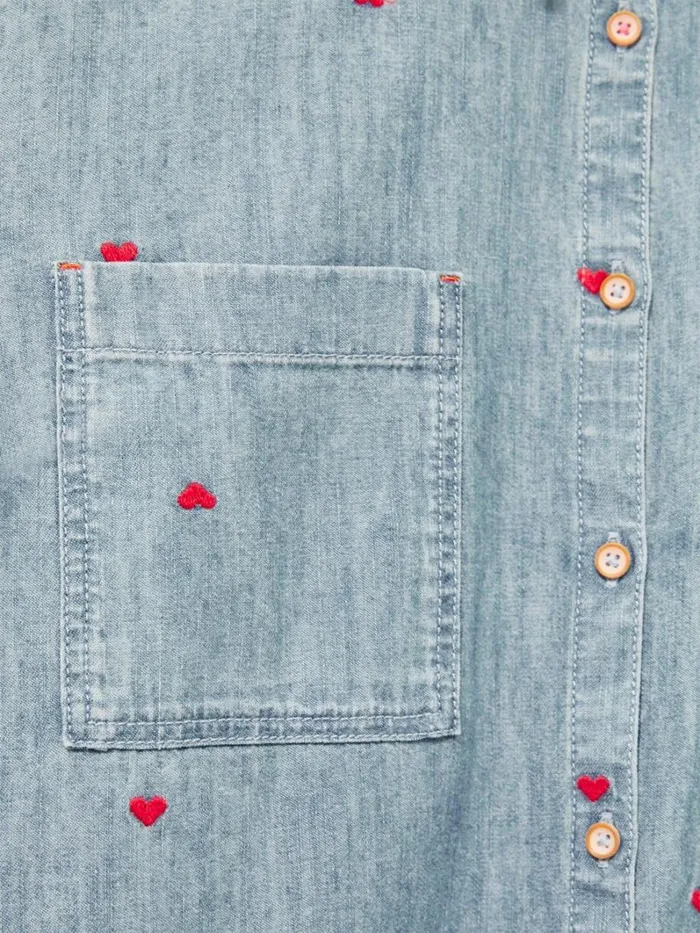 White Stuff SHIRTS and BLOUSES Emilia Heart Emb Shirt Denim Multi 8211 Women White Stuff SHIRTS and BLOUSES Emilia Heart Emb Shirt Denim Multi 8211 Women
