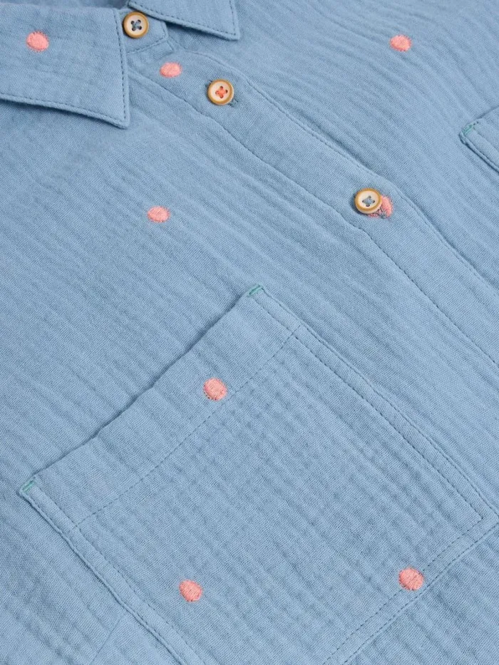 White Stuff SHIRTS and BLOUSES Emma Double Cloth Shirt Blue Multi 8211 Women