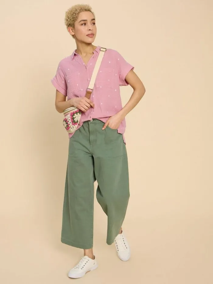 White Stuff SHIRTS and BLOUSES Emma Double Cloth Shirt Pink Multi 8211 Women