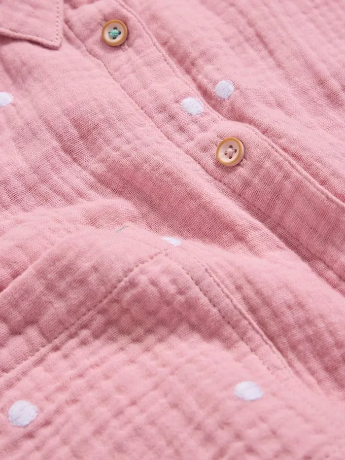 White Stuff SHIRTS and BLOUSES Emma Double Cloth Shirt Pink Multi 8211 Women