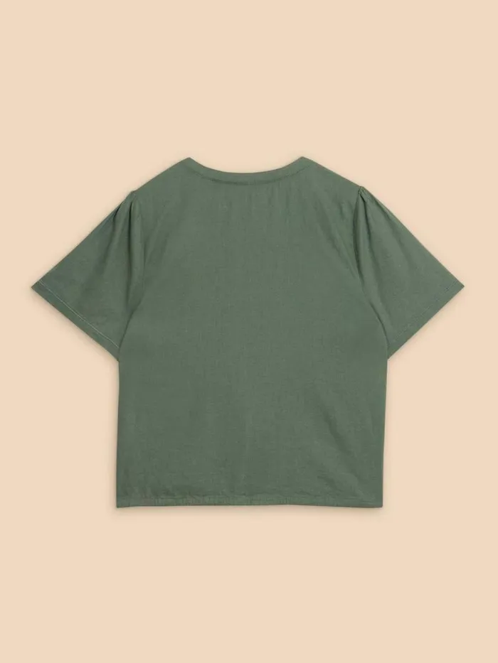White Stuff SHIRTS and BLOUSES Ferne Linen Blend Shirt Khaki Green 8211 Women