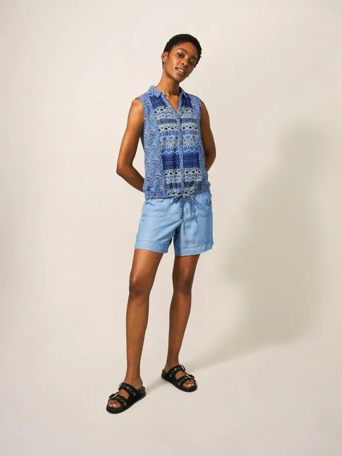 White Stuff SHIRTS and BLOUSES FLOWING GRASSES JERSEY SHIRT Blue Print 8211 Women White Stuff SHIRTS and BLOUSES FLOWING GRASSES JERSEY SHIRT Blue Print 8211 Women