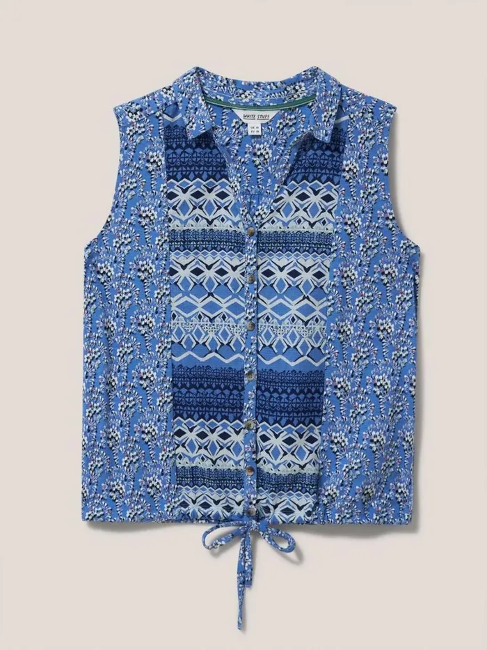 White Stuff SHIRTS and BLOUSES FLOWING GRASSES JERSEY SHIRT Blue Print 8211 Women White Stuff SHIRTS and BLOUSES FLOWING GRASSES JERSEY SHIRT Blue Print 8211 Women