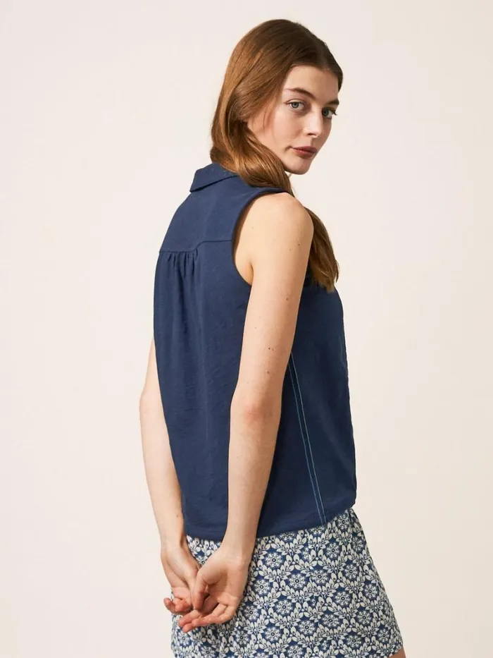 White Stuff SHIRTS and BLOUSES FLOWING GRASSES JERSEY SHIRT French Navy 8211 Women White Stuff SHIRTS and BLOUSES FLOWING GRASSES JERSEY SHIRT French Navy 8211 Women
