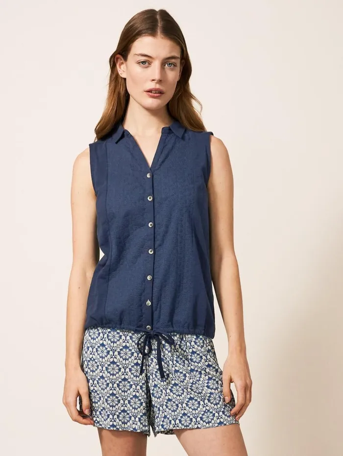 White Stuff SHIRTS and BLOUSES FLOWING GRASSES JERSEY SHIRT French Navy 8211 Women White Stuff SHIRTS and BLOUSES FLOWING GRASSES JERSEY SHIRT French Navy 8211 Women