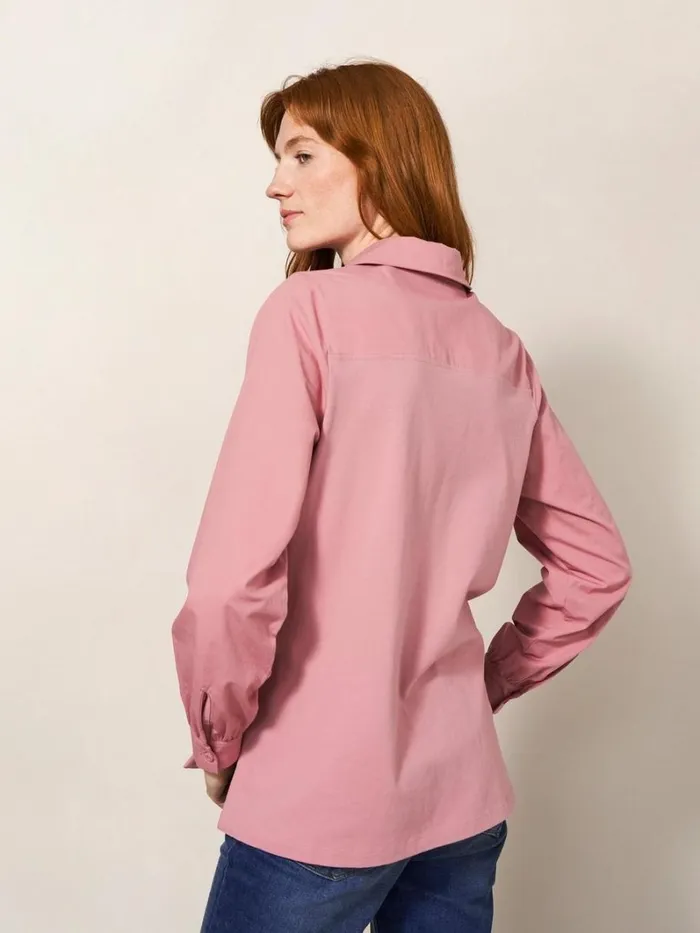 White Stuff SHIRTS and BLOUSES Fran Plain Shirt Mid Pink 8211 Women