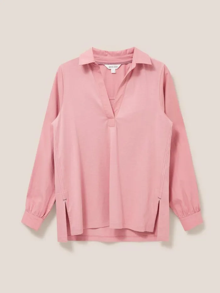 White Stuff SHIRTS and BLOUSES Fran Plain Shirt Mid Pink 8211 Women