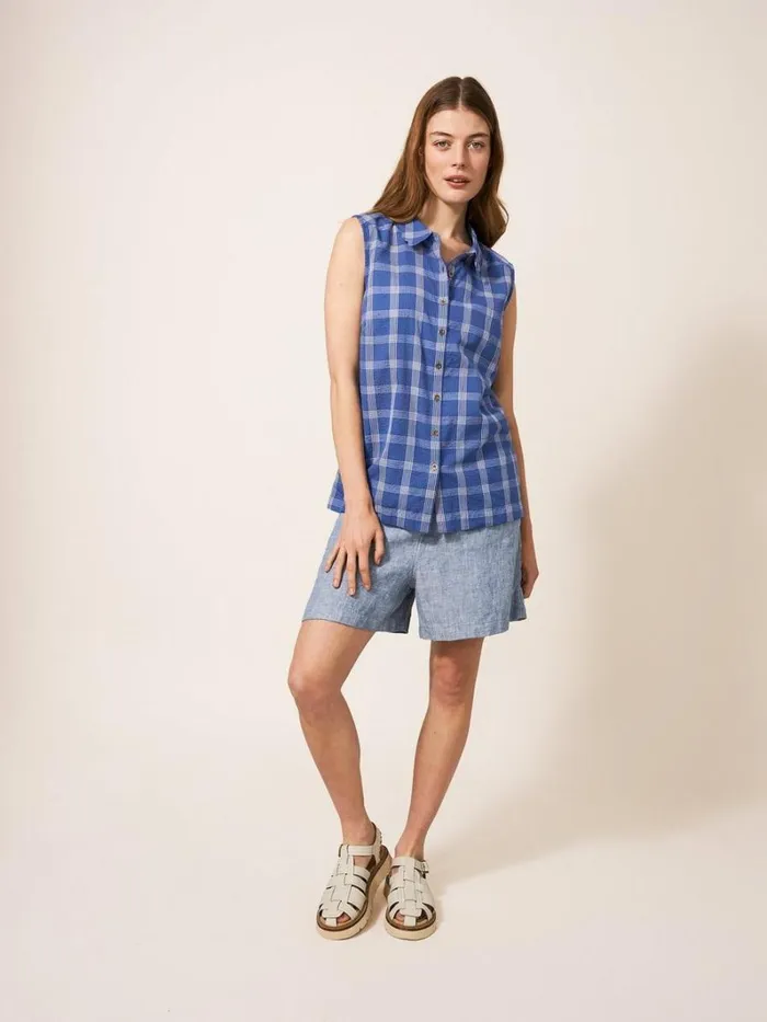 White Stuff SHIRTS and BLOUSES Lizzie Cotton Check Shirt Blue Multi 8211 Women White Stuff SHIRTS and BLOUSES Lizzie Cotton Check Shirt Blue Multi 8211 Women