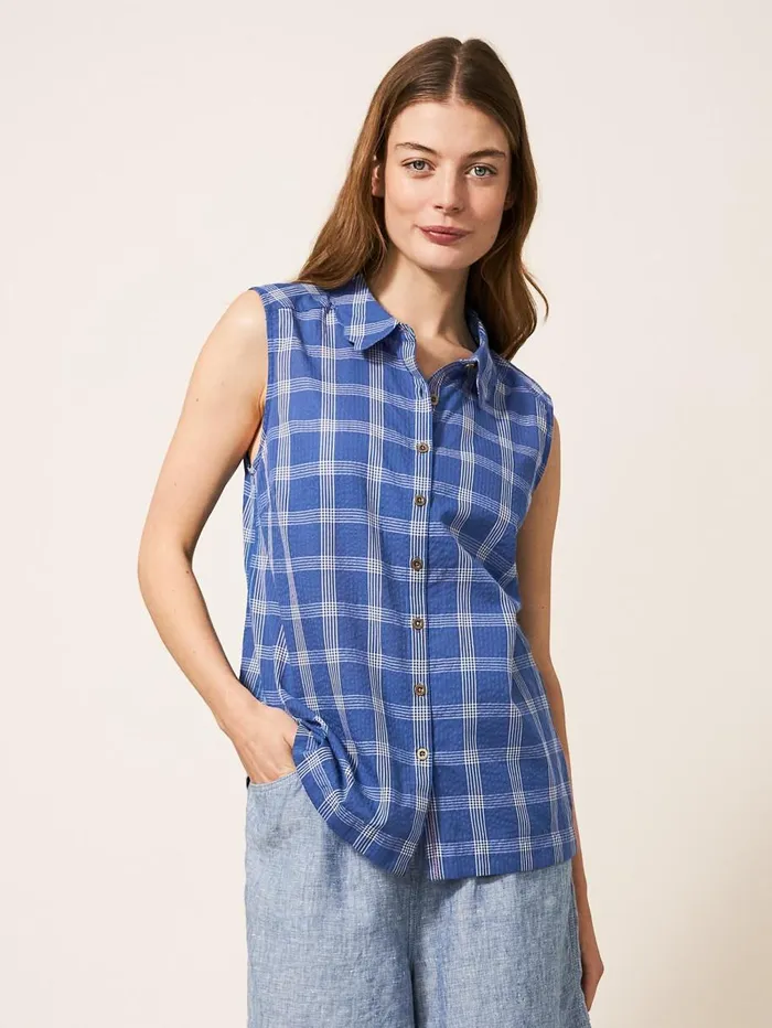 White Stuff SHIRTS and BLOUSES Lizzie Cotton Check Shirt Blue Multi 8211 Women White Stuff SHIRTS and BLOUSES Lizzie Cotton Check Shirt Blue Multi 8211 Women