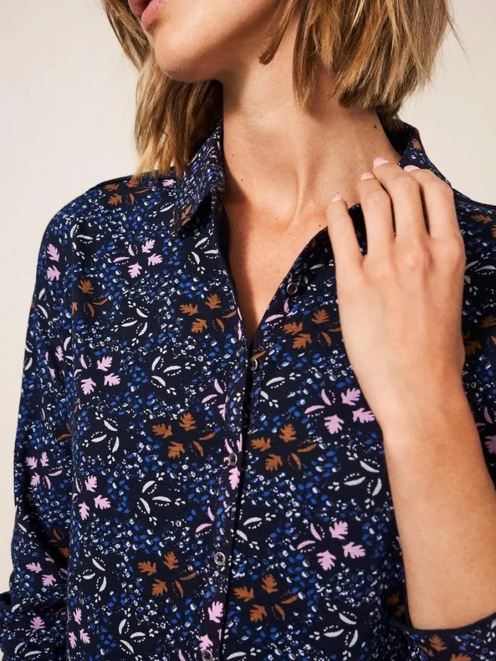 White Stuff SHIRTS and BLOUSES Lottie Longline Mix Shirt Navy Multi 8211 Women White Stuff SHIRTS and BLOUSES Lottie Longline Mix Shirt Navy Multi 8211 Women
