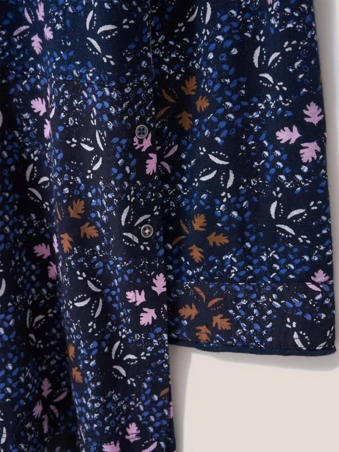White Stuff SHIRTS and BLOUSES Lottie Longline Mix Shirt Navy Multi 8211 Women White Stuff SHIRTS and BLOUSES Lottie Longline Mix Shirt Navy Multi 8211 Women