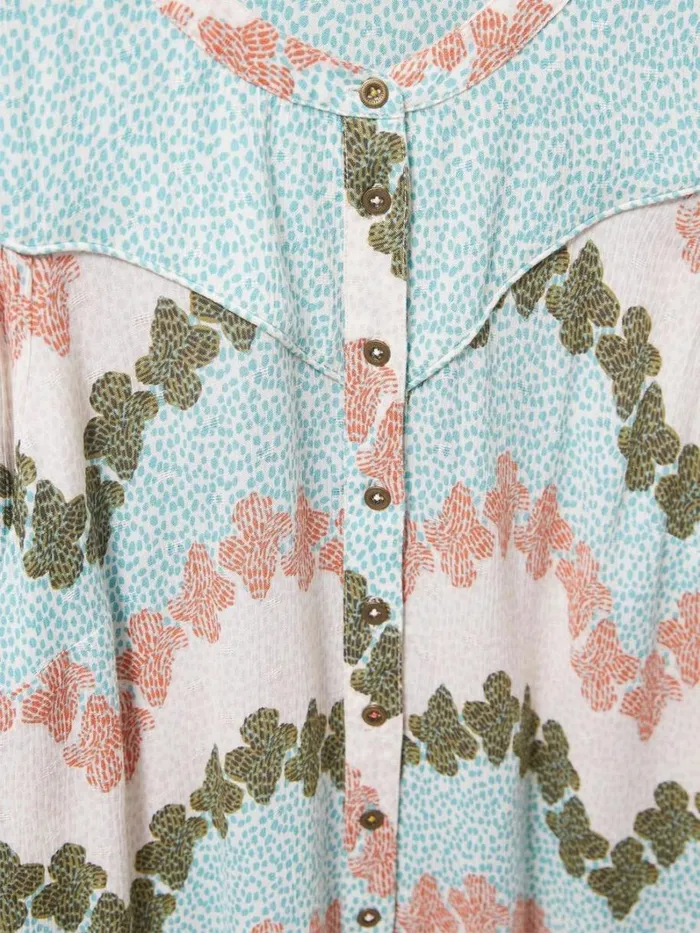 White Stuff SHIRTS and BLOUSES Luna Yoke Shirt Ivory Multi 8211 Women