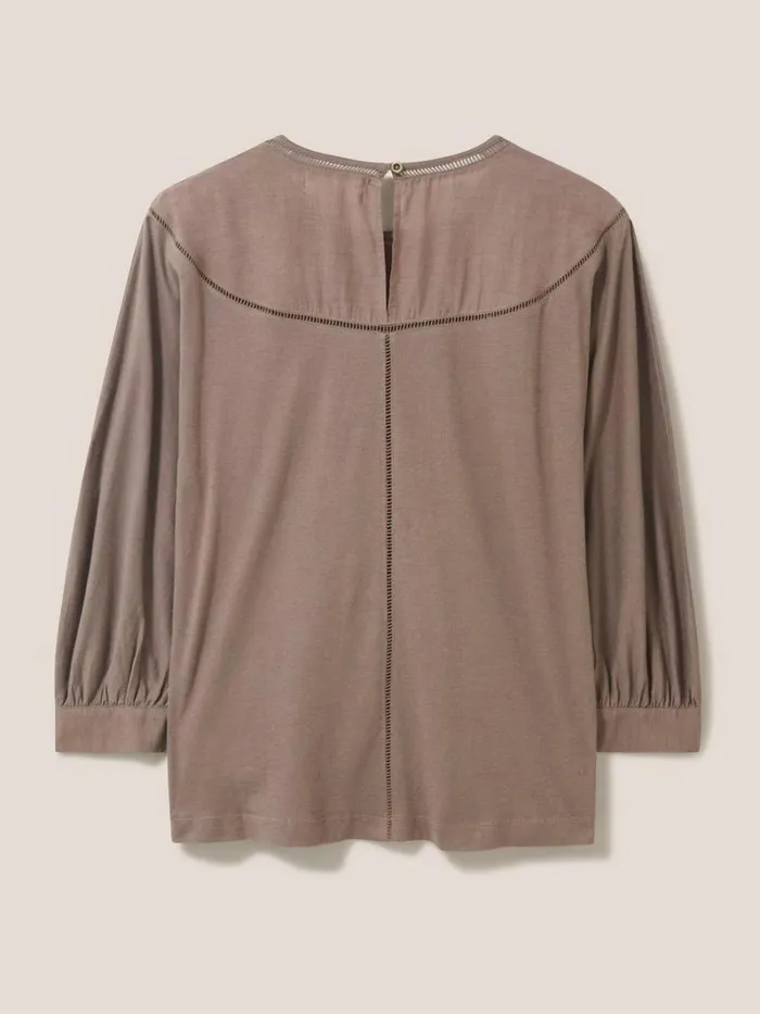 White Stuff SHIRTS and BLOUSES MOLLIE EMBROIDERED TOP Natural Multi 8211 Women